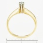Кольцо из комбинированного золота 585 пробы c 1 бриллиантом Л23151806 фото 4