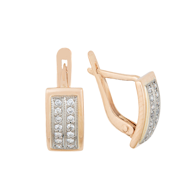 Серьги из золота 585 пробы c бриллиантами, Л 5804 8341 за 29200