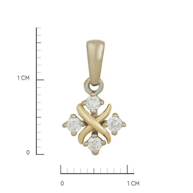 Подвеска из золота 585 пробы c бриллиантами