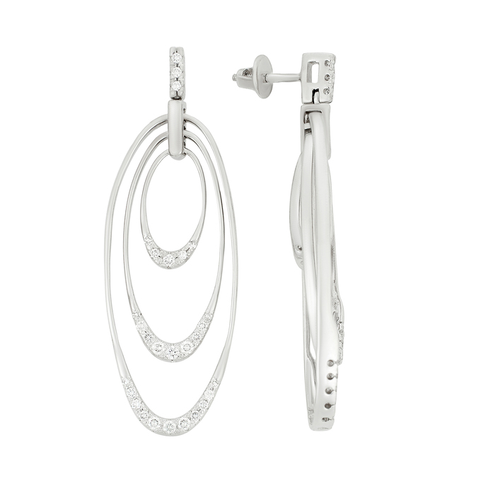 Серьги из золота 750 пробы с бриллиантами, Л 4508 4975 за 152000