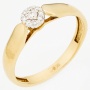 Кольцо из желтого золота 585 пробы c 9 бриллиантами Л64012368 фото 1