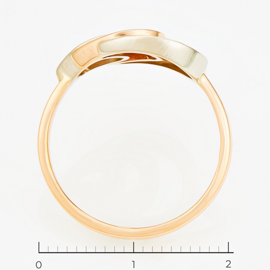Кольцо из комбинированного золота 585 пробы c 19 бриллиантами, Л11139952 за 21630