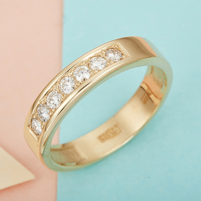 Кольцо из золота 585 пробы c бриллиантами, Л 3307 0113 за 62320