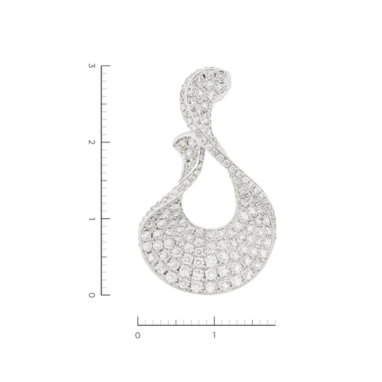 Подвеска из белого золота 750 пробы c 152 бриллиантами, Л47094291 за 69000