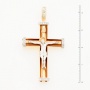 Крестик из комбинированного золота 585 пробы c 25 бриллиантами Л33081813 фото 2