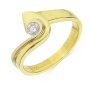 Кольцо из желтого золота 750 пробы c 1 бриллиантом Л09066351 фото 1