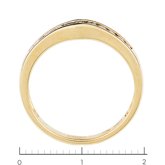 Кольцо из желтого золота 585 пробы c 11 бриллиантами, Л16147755 за 17340