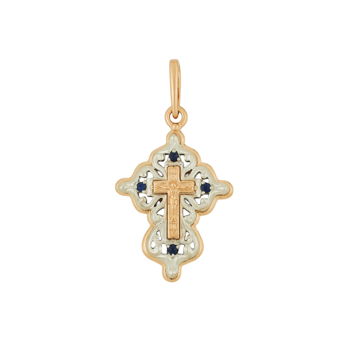Подвеска из золота 585 пробы c сапфирами, Л 2809 9414 за 35920