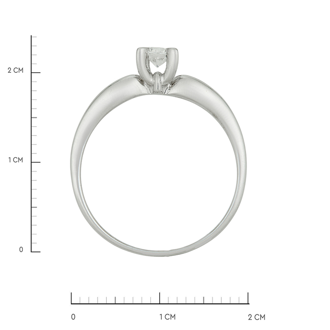 Кольцо из золота 585 пробы c бриллиантом, Л 3911 3931 за 60000