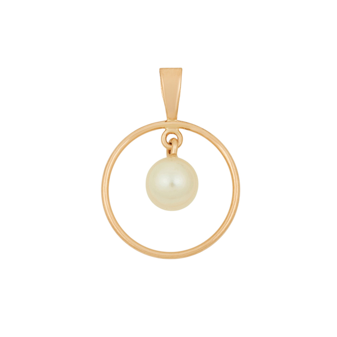 Подвеска из золота 583 пробы c культивированным жемчугом, Л 6002 5150 за 16160