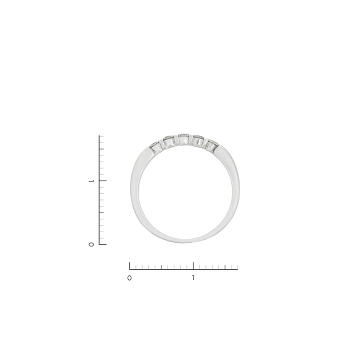 Кольцо из золота 585 пробы c 5 бриллиантами, Л 2810 2313 за 27920