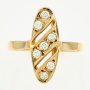 Кольцо из комбинированного золота 585 пробы c 7 бриллиантами Л20100710 фото 2
