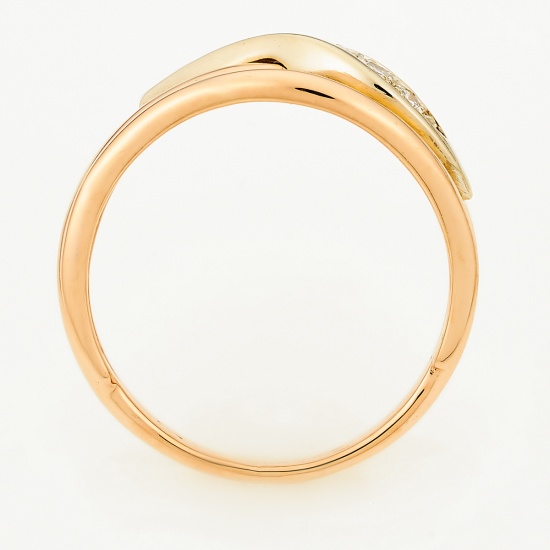 Кольцо из комбинированного золота 750 пробы c 6 бриллиантами, Л43055731 за 27950