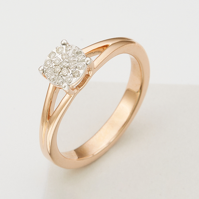 Кольцо из золота 585 пробы c бриллиантами, Л 6900 1655 за 41230