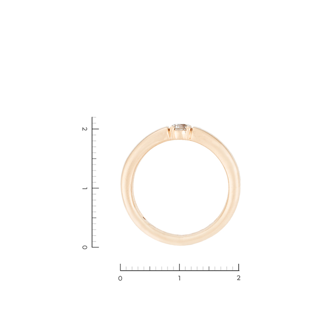 Кольцо из золота 585 пробы c 1 бриллиантом