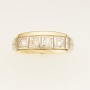 Кольцо из комбинированного золота 585 пробы c 4 бриллиантами 125044 фото 2