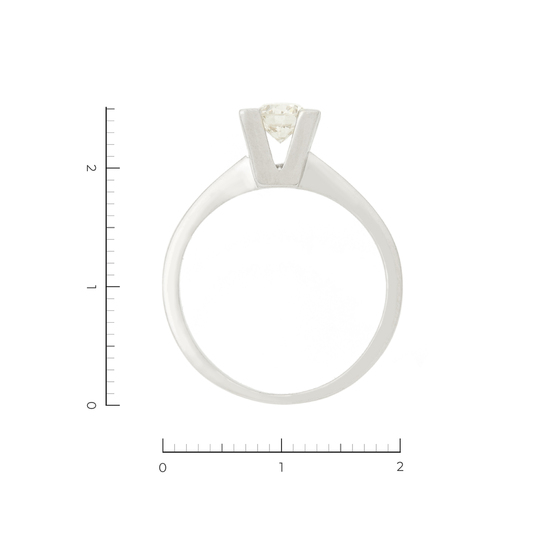 Кольцо из белого золота 750 пробы c 1 бриллиантом, Л35061785 за 94500