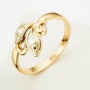 Кольцо из комбинированного золота 583 пробы c 3 бриллиантами Л54033797 фото 1