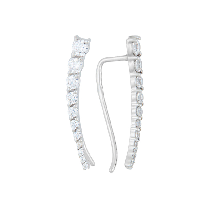 Серьги из золота 585 пробы c фианитами, Л 7502 4610 за 12080
