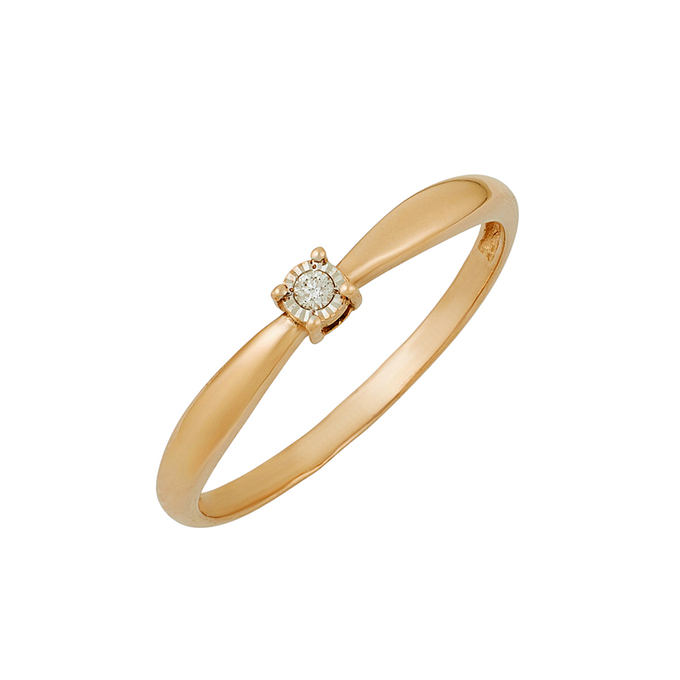 Кольцо из золота 585 пробы c бриллиантом, Л 3014 8595 за 18800