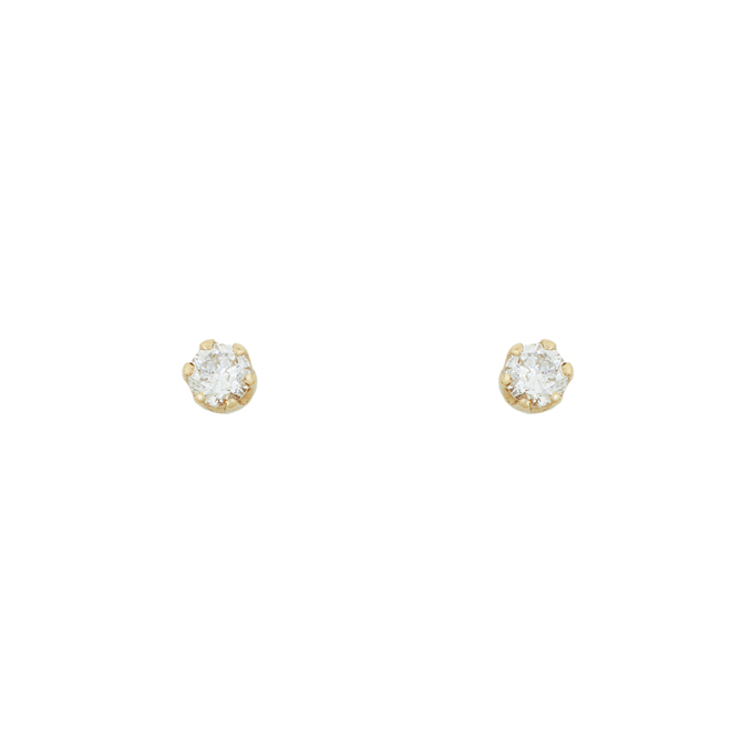 Серьга из золота 585 пробы c 1 бриллиантом
