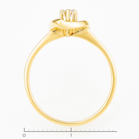 Кольцо из желтого золота 750 пробы c 1 бриллиантом, Л47080012 за 40250