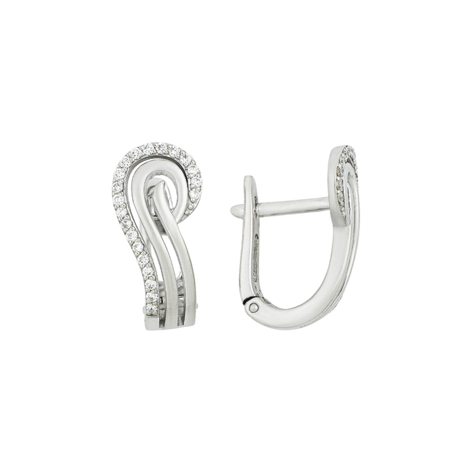 Серьги из золота 585 пробы c бриллиантами