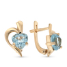 Серьги из золота 585 пробы c 2 топазами