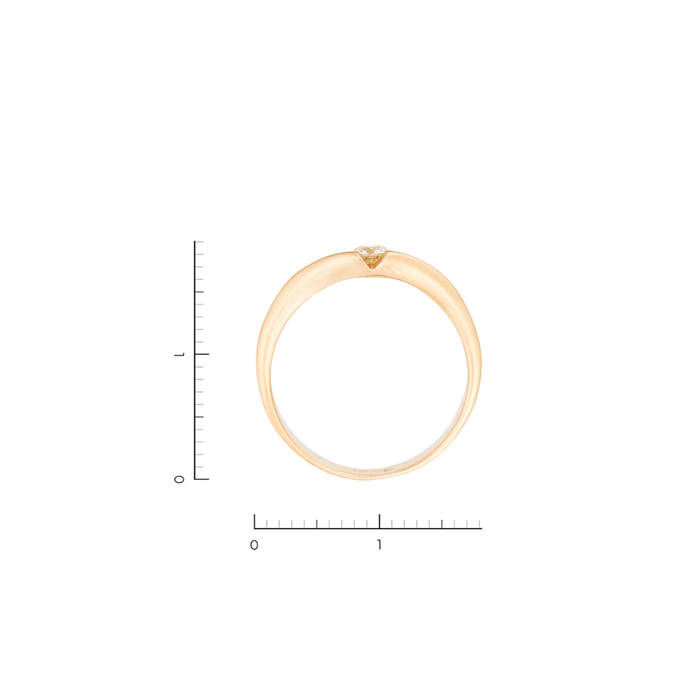 Кольцо из золота 585 пробы c 1 бриллиантом, Л 7601 1927 за 35920
