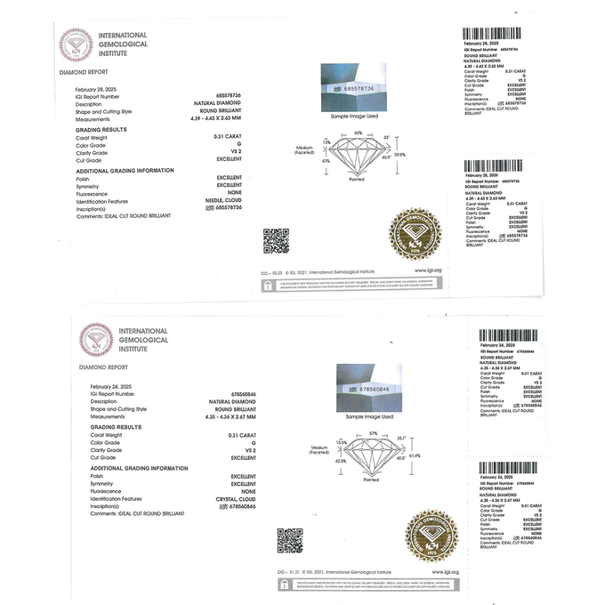 Серьги из золота 585 пробы c Бриллиант, К 0000 4388 за 145000