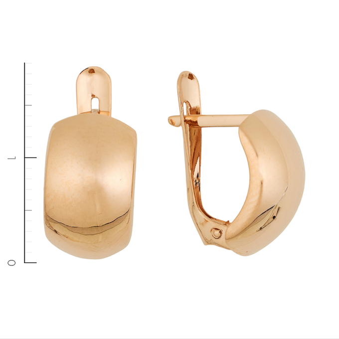 Серьги из красного золота 585 пробы