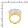Кольцо из комбинированного золота 750 пробы c 69 бриллиантами Л28086826 фото 4