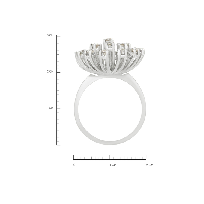 Кольцо из золота 585 пробы c бриллиантами, Л 0616 8542 за 98000