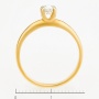 Кольцо из желтого золота 585 пробы c 1 бриллиантом Л45044966 фото 4