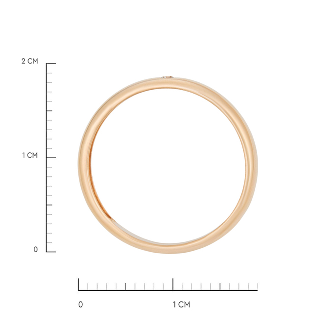 Кольцо из золота 585 пробы c бриллиантом, Л 5207 6794 за 19920