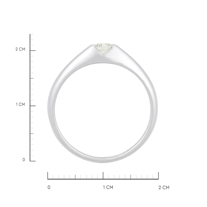 Кольцо из золота 585 пробы c бриллиантом, Л 3507 0428 за 31850