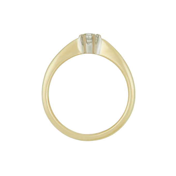 Кольцо из золота 585 пробы c бриллиантом, Л 0616 9244 за 47120