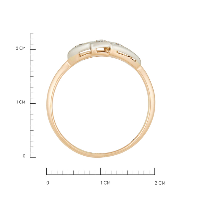 Кольцо из золота 585 пробы c бриллиантами, Л 3503 9295 за 23920