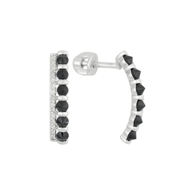 Серьги из золота 585 пробы с корундами и бриллиантами, Л 2912 8247 за 41600