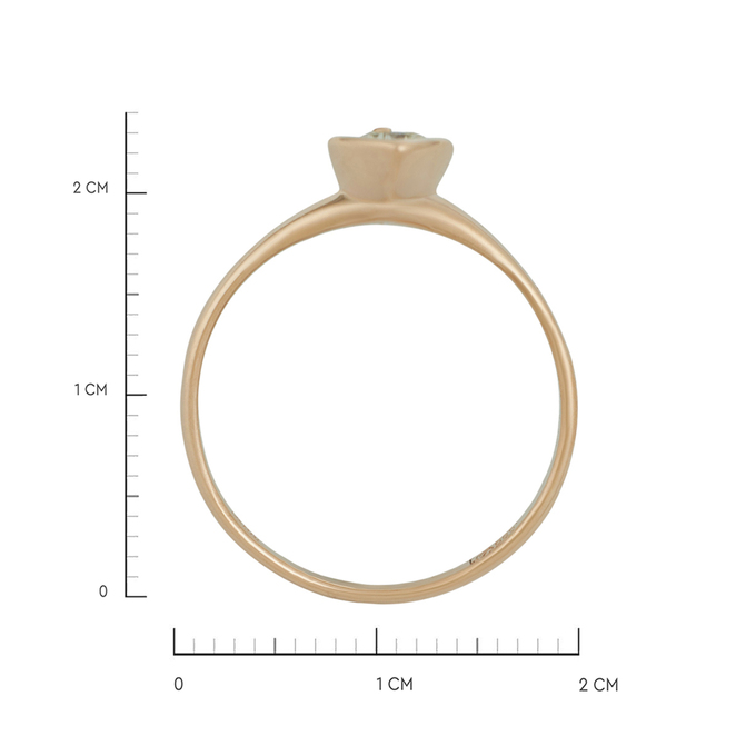 Кольцо из золота 585 пробы c бриллиантом, Л 2811 6863 за 58800