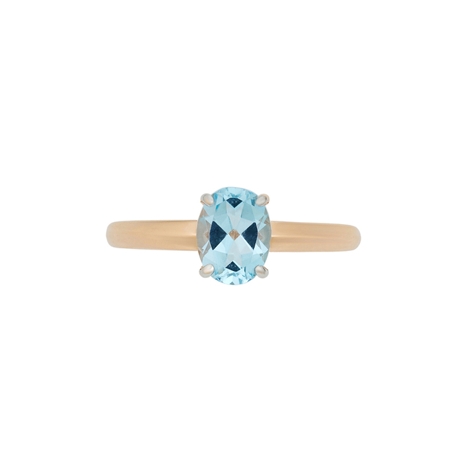 Кольцо из золота 585 пробы c топазом, Л 4710 5679 за 19520