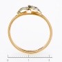 Кольцо из комбинированного золота 585 пробы c 3 бриллиантами Л25073950 фото 4