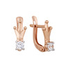 Серьги из золота 585 пробы с фианитами
