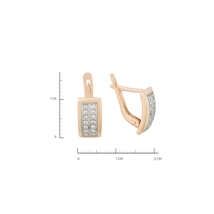 Серьги из золота 585 пробы c бриллиантами, Л 5804 8341 за 29200