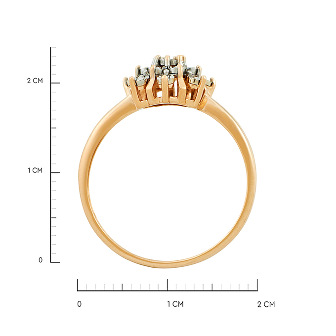 Кольцо из золота 585 пробы c бриллиантом
