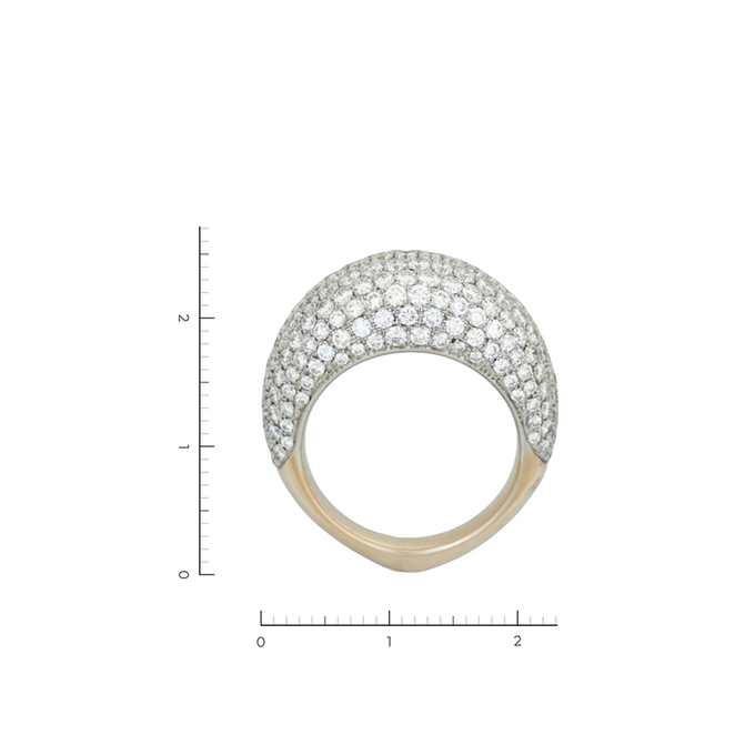 Кольцо из золота 750 пробы c 223 бриллиантами, Л 2810 4663 за 289000