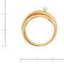 Кольцо из комбинированного золота 585 пробы Л37049644 фото 4