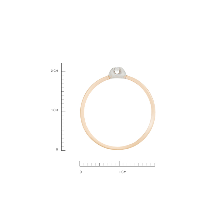 Кольцо из золота 585 пробы c бриллиантом, Л 7303 3698 за 10000