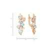 Серьги из золота 585 пробы c топазами
