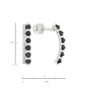 Серьги из золота 585 пробы с корундами и бриллиантами